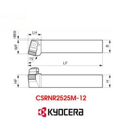 Cán Dao Cắt Tiện Ngoài Size 25 KYOCERA CSRNR2525M-12