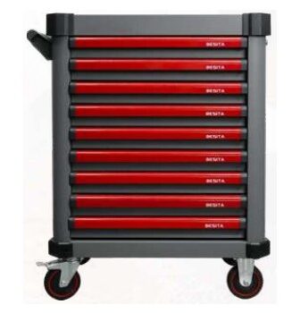 Xe đẩy dụng cụ 9 ngăn A series màu xám đỏ BESITA 76391I
