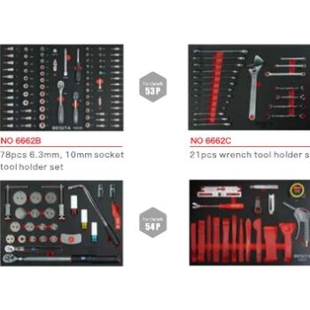 Bộ giải pháp trạm làm việc độ xe 233 chi tiết (xe đẩy kèm khay) BESITA 6662