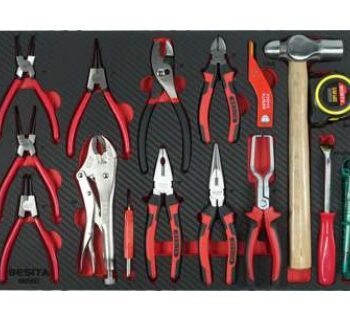 Khay dụng cụ 16 chi tiết kìm các loại, búa, thước cuộn BESITA 6656D