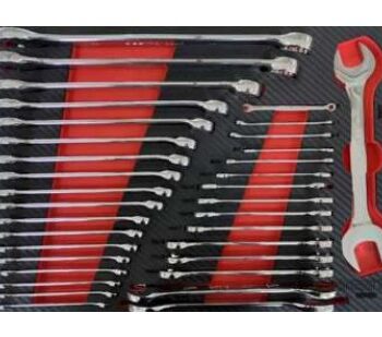 Khay cờ lê 34 chi tiết (vòng miệng 6–32mm, 2 đầu miệng) BESITA 6688B