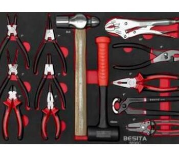 Khay kìm 13 chi tiết kèm búa BESITA 6690C