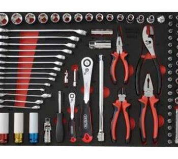 Khay đầu khẩu, cờ lê và kìm 76 chi tiết BESITA 6698A