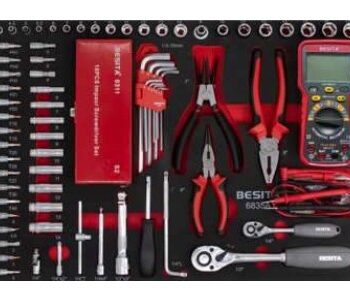 Khay đầu khẩu, kìm và đồng hồ vạn năng 91 chi tiết BESITA 6635A