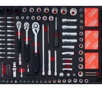 Khay đầu khẩu và mũi vít 168 chi tiết BESITA 6856A