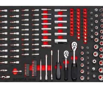 Khay đầu khẩu 1/4" và 3/8" kèm mũi vít 149 chi tiết BESITA 6858B