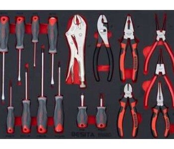 Khay tua vít và kìm 17 chi tiết BESITA 6858D