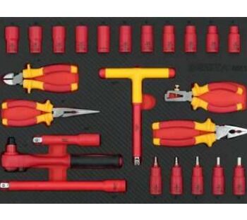 Khay đầu khẩu 1/2" và kìm cách điện 24 chi tiết BESITA 6651B