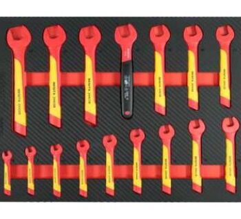 Khay cờ lê miệng cách điện 2 màu 16 chi tiết 8–24mm BESITA 6692E