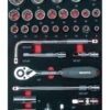 Khay trung đầu khẩu lục giác 1/2" 32 chi tiết 8–36mm BESITA M6101