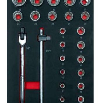 Khay trung đầu khẩu 12 cạnh 1/2" 24 chi tiết 8–36mm BESITA M6102