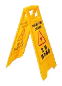 Biển cảnh báo điện cao áp chữ A nhựa ABS 0.3×0.6m BESITA 52008A