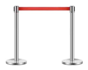 Cột chắn inox dây kéo cách ly an toàn 3m (1 cặp) BESITA 52024-1