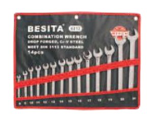 Bộ cờ lê vòng miệng hệ mét bóng 14 chi tiết 6–24mm BESITA 6212