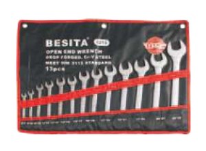 Bộ cờ lê 2 đầu miệng hệ mét bóng 13 chi tiết 6×7–30×32mm BESITA 6216